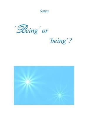 cover image of 'Being' or 'being' ?